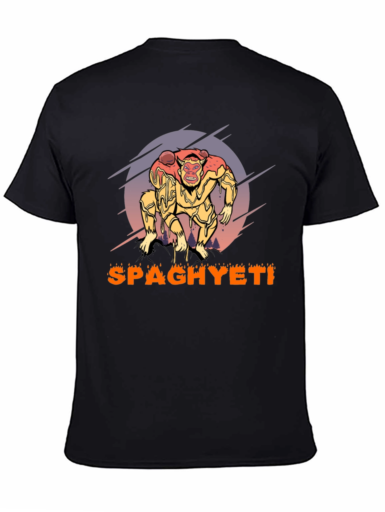 Spaghyeti T-Shirt - Spaghetti Monster Ape Graphic Tee