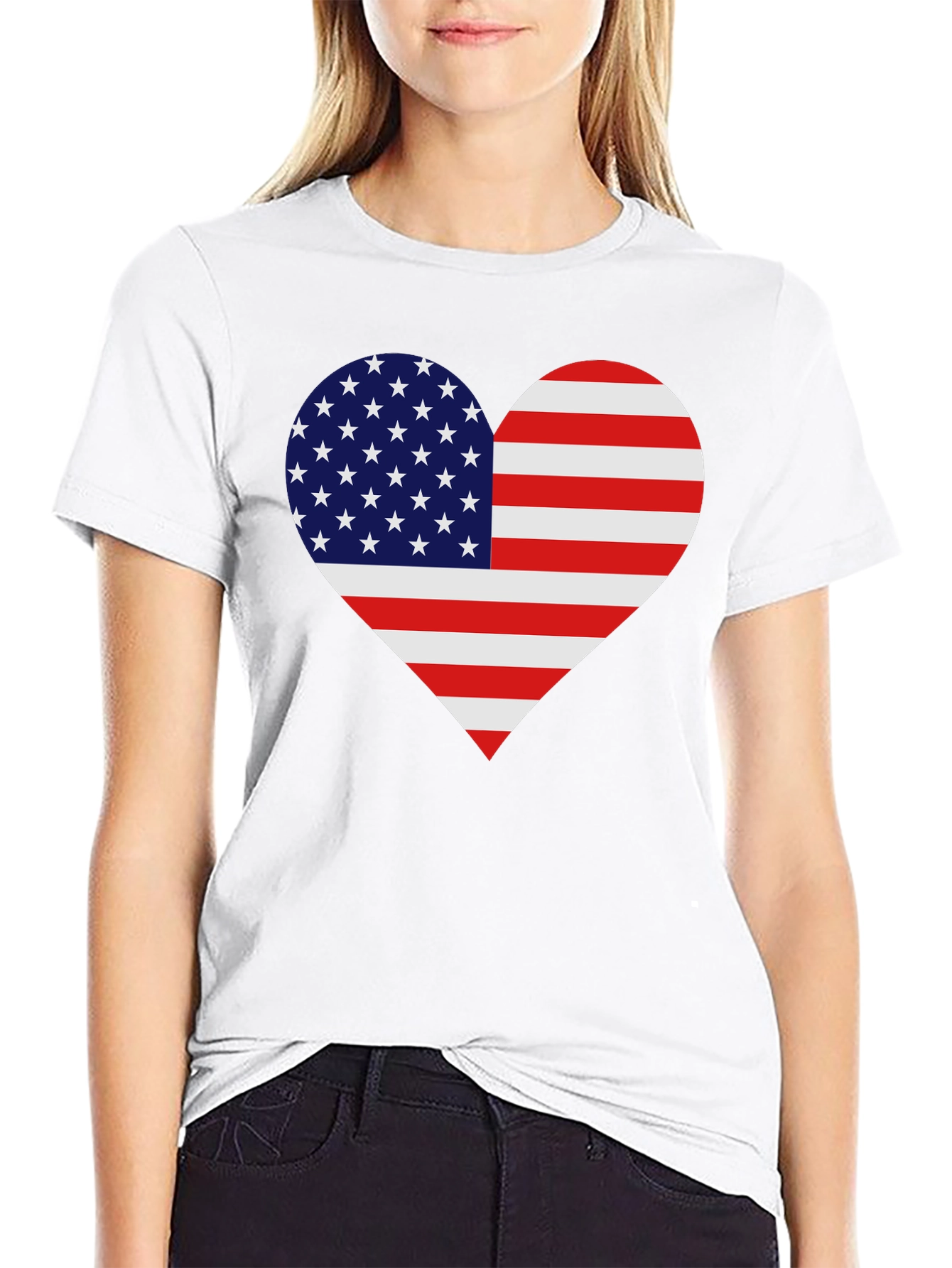 American Flag Heart T-Shirt