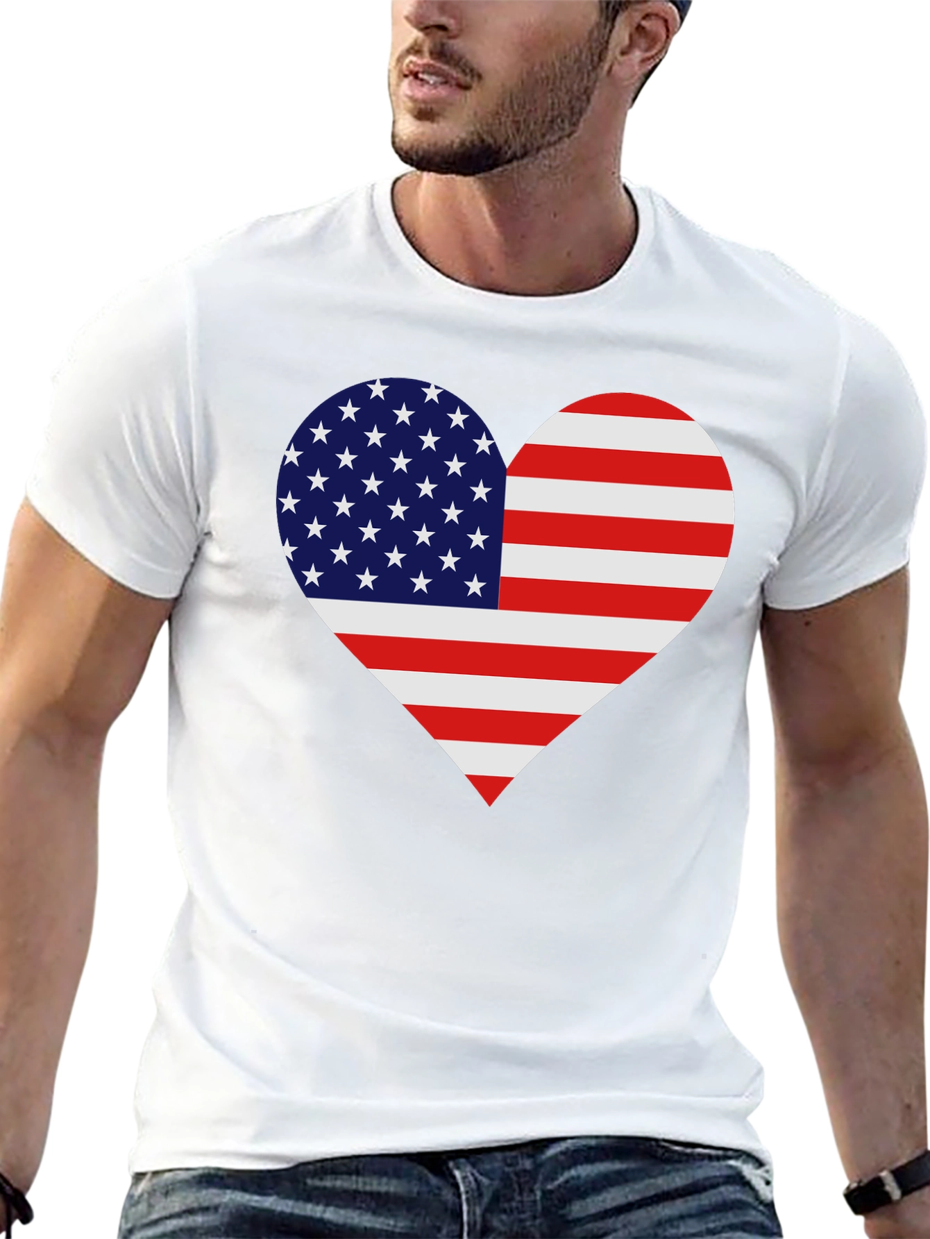 American Flag Heart T-Shirt