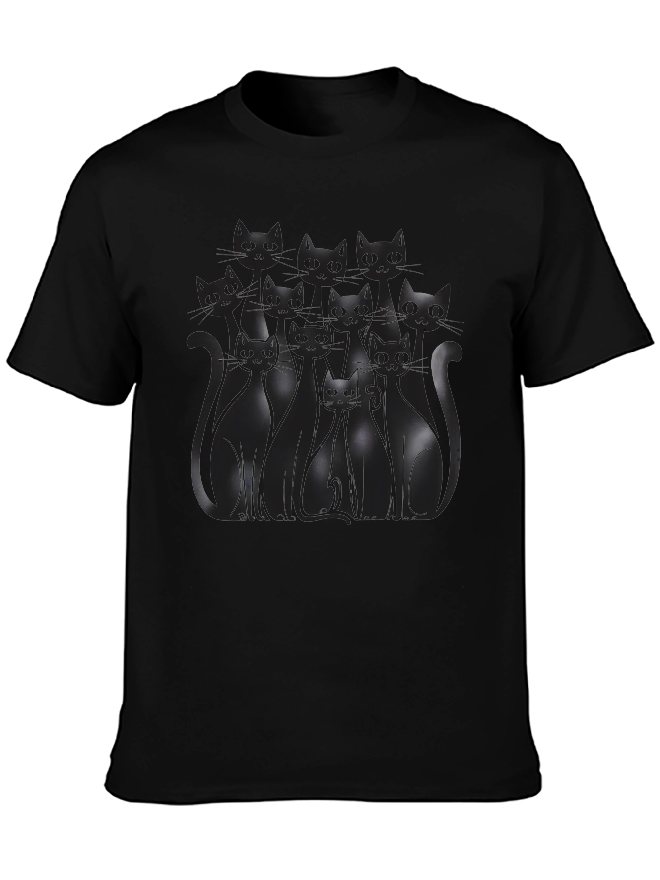 Black Cat Silhouette T-Shirt - Mens Graphic Tee