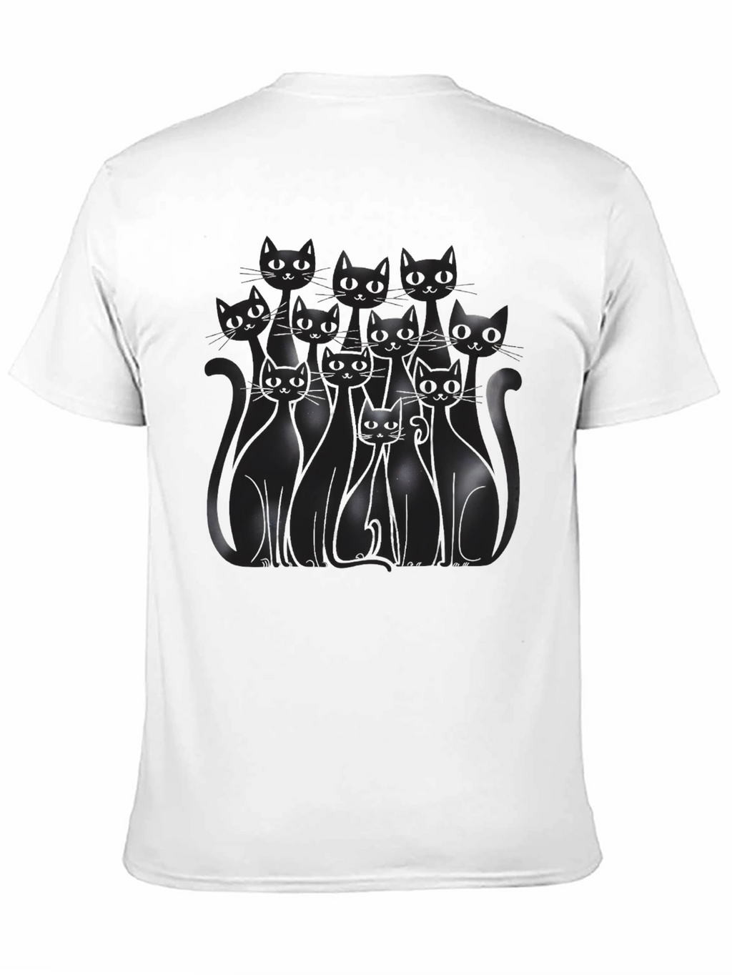 Black Cat Silhouette T-Shirt - Mens Graphic Tee