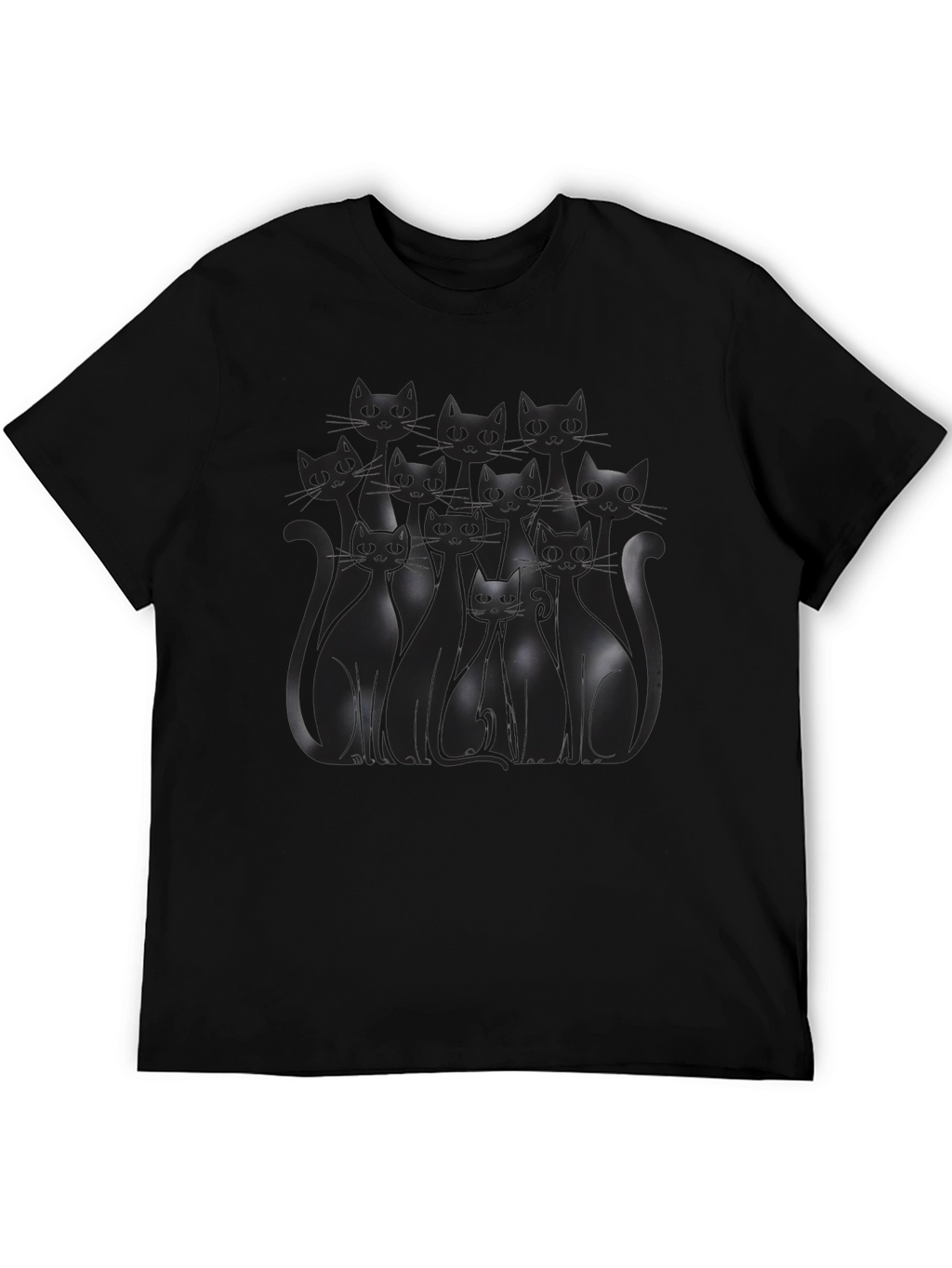 Black Cat Silhouette T-Shirt - Mens Graphic Tee