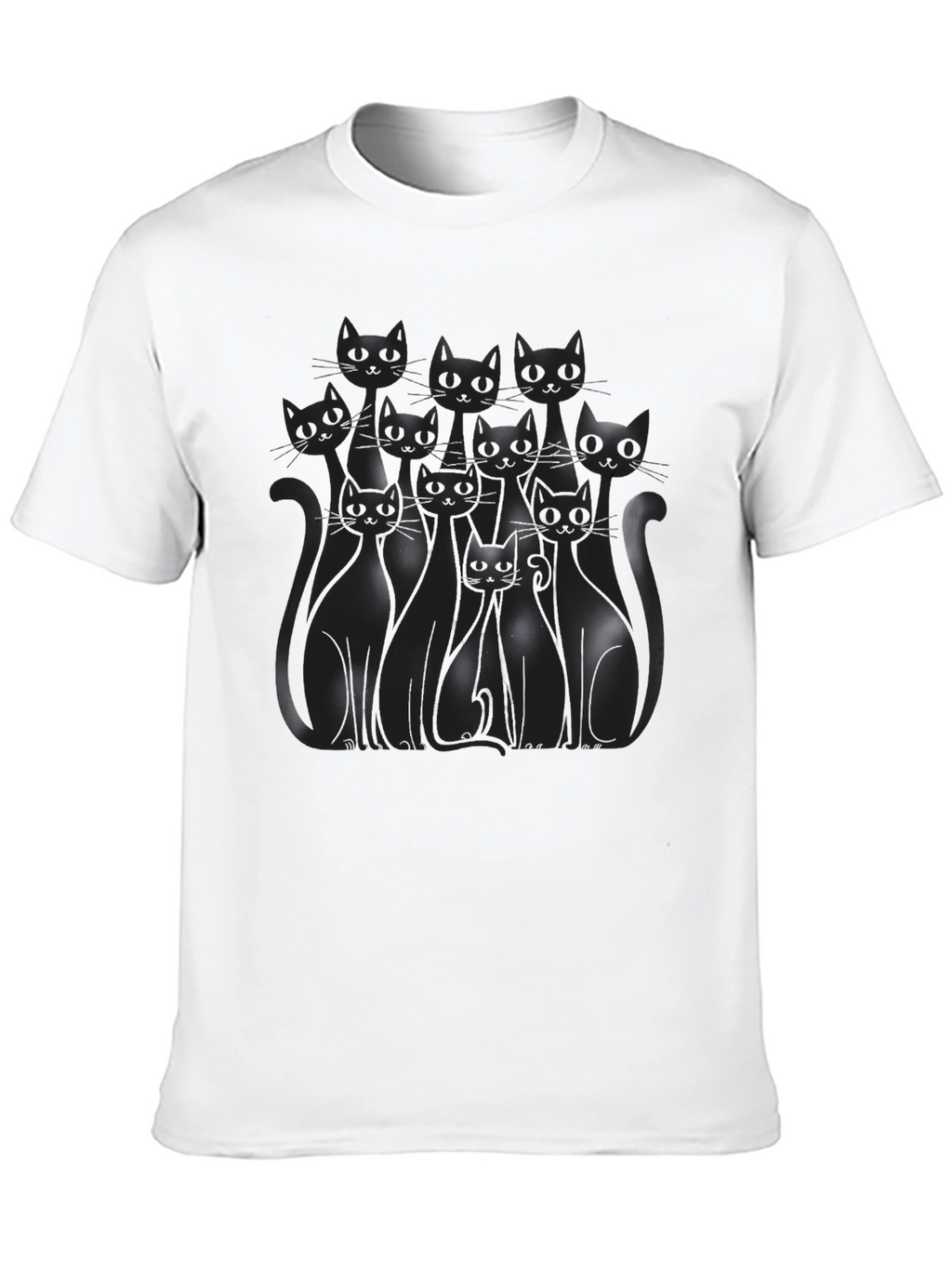 Black Cat Silhouette T-Shirt - Mens Graphic Tee