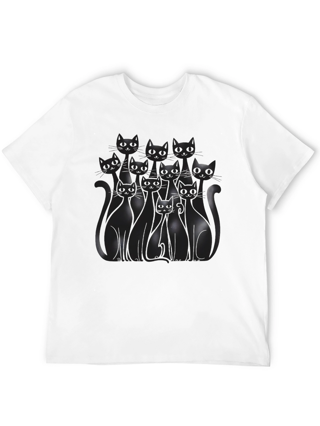 Black Cat Silhouette T-Shirt - Mens Graphic Tee