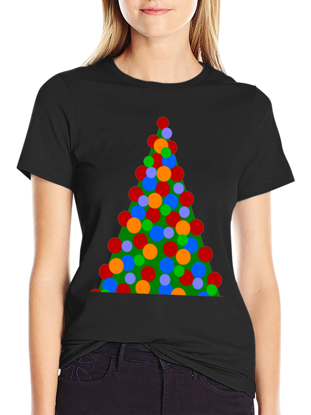 Christmas Tree Lights Graphic T-Shirt
