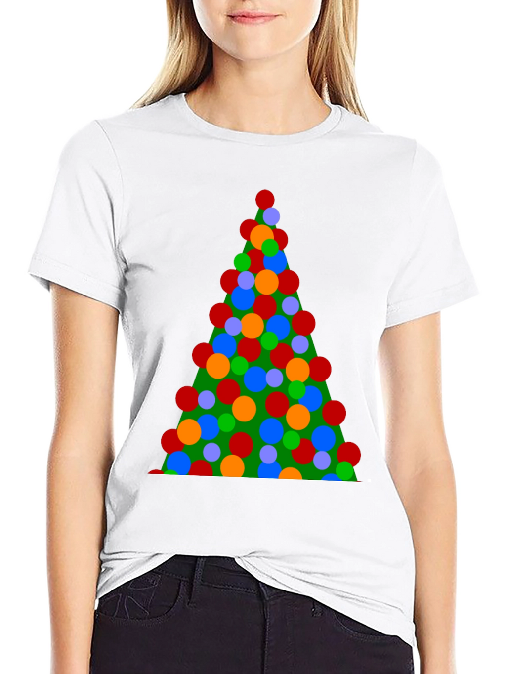 Christmas Tree Lights Graphic T-Shirt