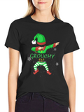 Grouchy Elf Dabbing Christmas T-Shirt