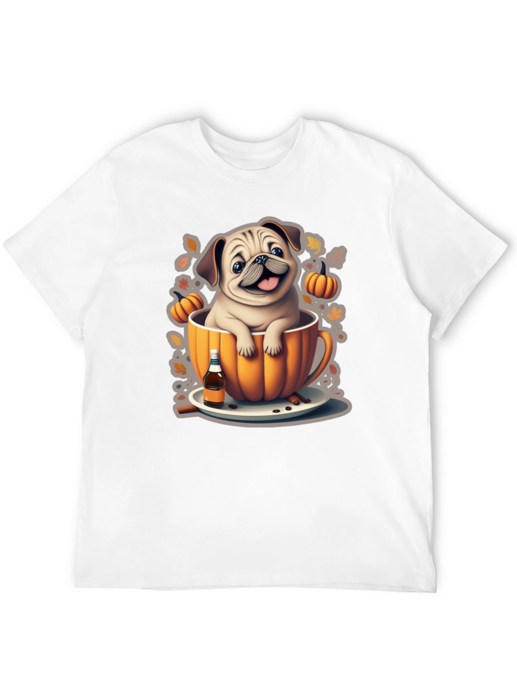 Pug in a Pumpkin Mug T-Shirt
