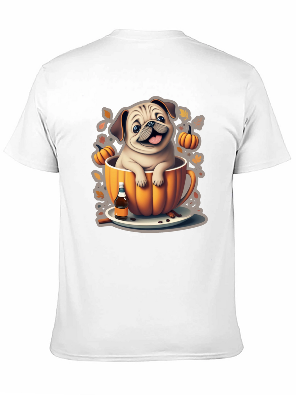 Pug in a Pumpkin Mug T-Shirt