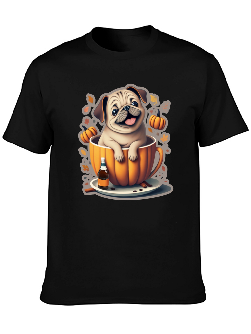 Pug in a Pumpkin Mug T-Shirt