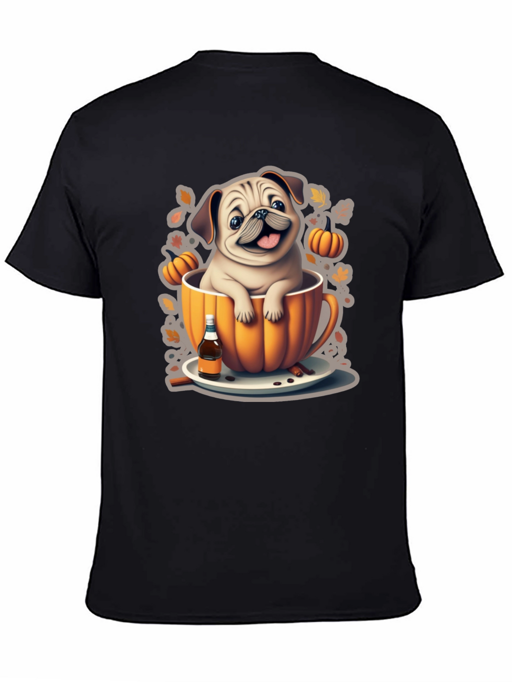 Pug in a Pumpkin Mug T-Shirt