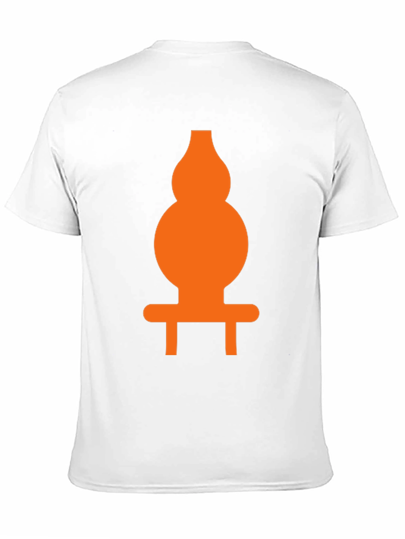 Orange Gourd Graphic Print Black T-Shirt