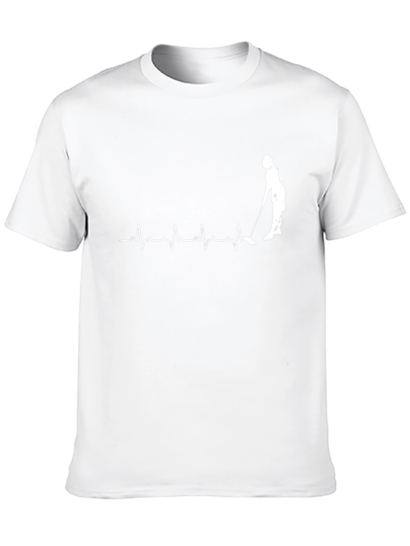 Golf Heartbeat T-Shirt - Black