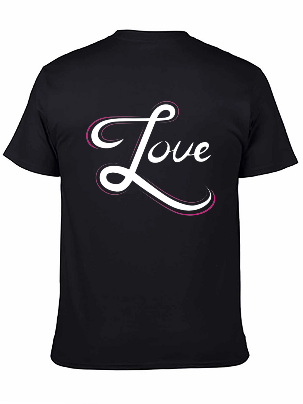 Love Script Black Graphic Tee Shirt