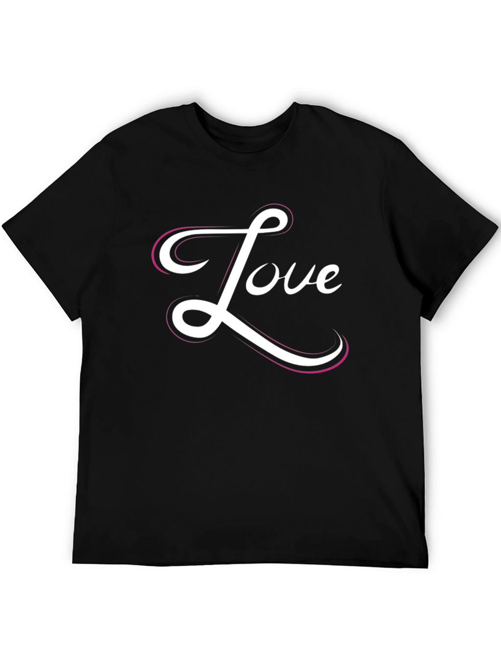 Love Script Black Graphic Tee Shirt