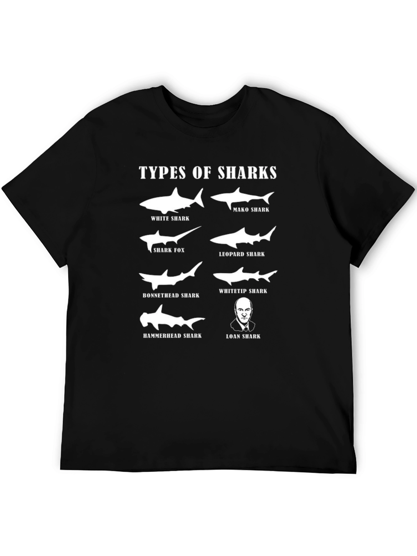 Types of Sharks Graphic T-Shirt