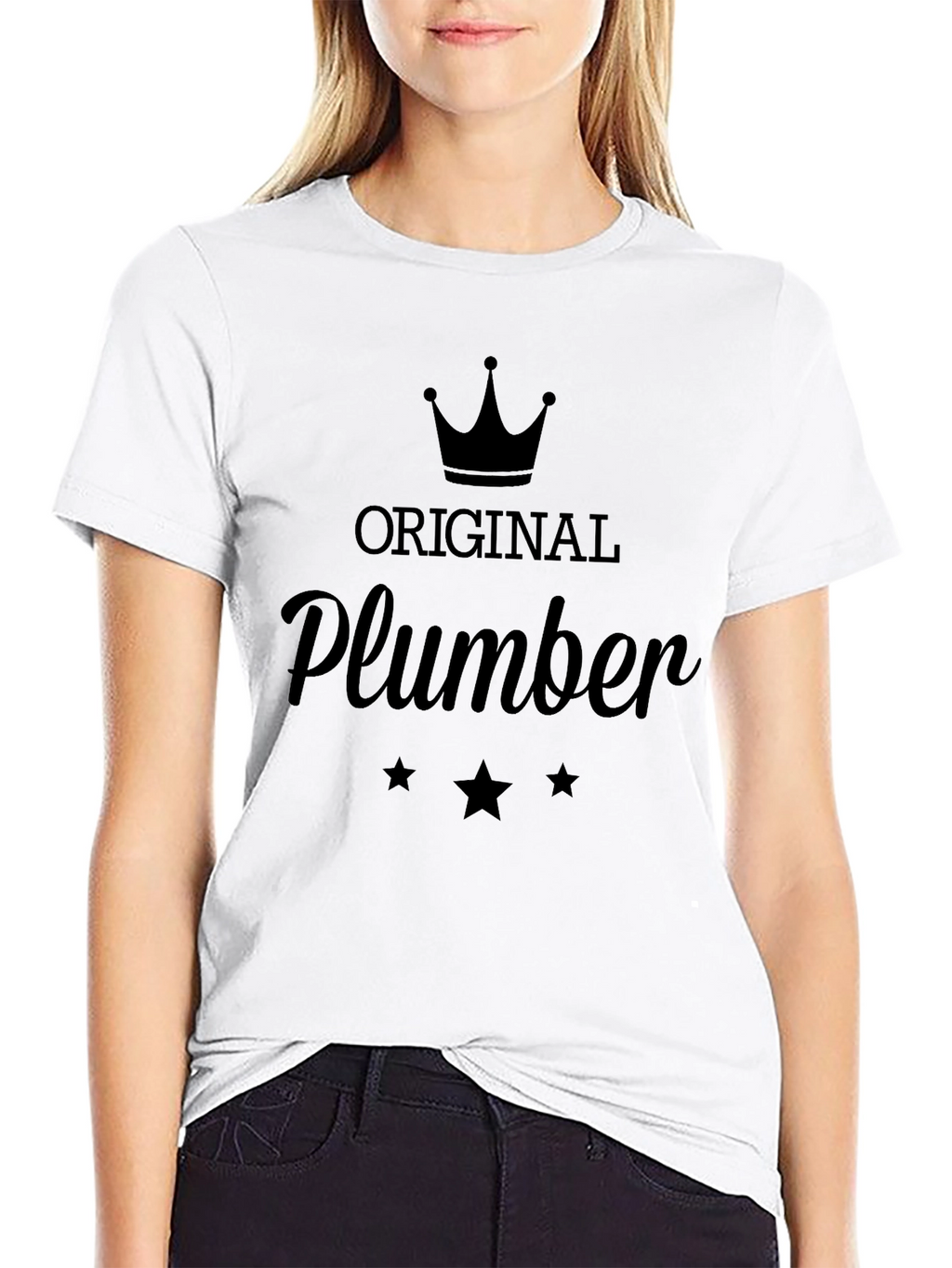 Original Plumber T-Shirt - Black Crew Neck