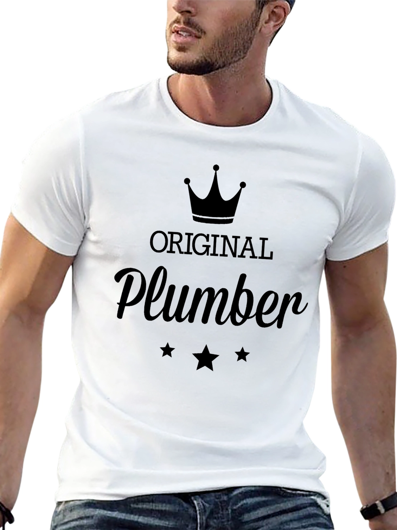 Original Plumber T-Shirt - Black Crew Neck