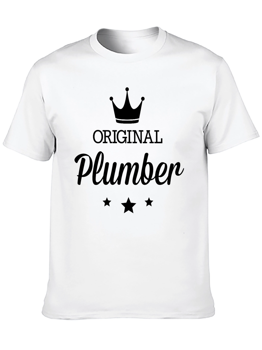Original Plumber T-Shirt - Black Crew Neck