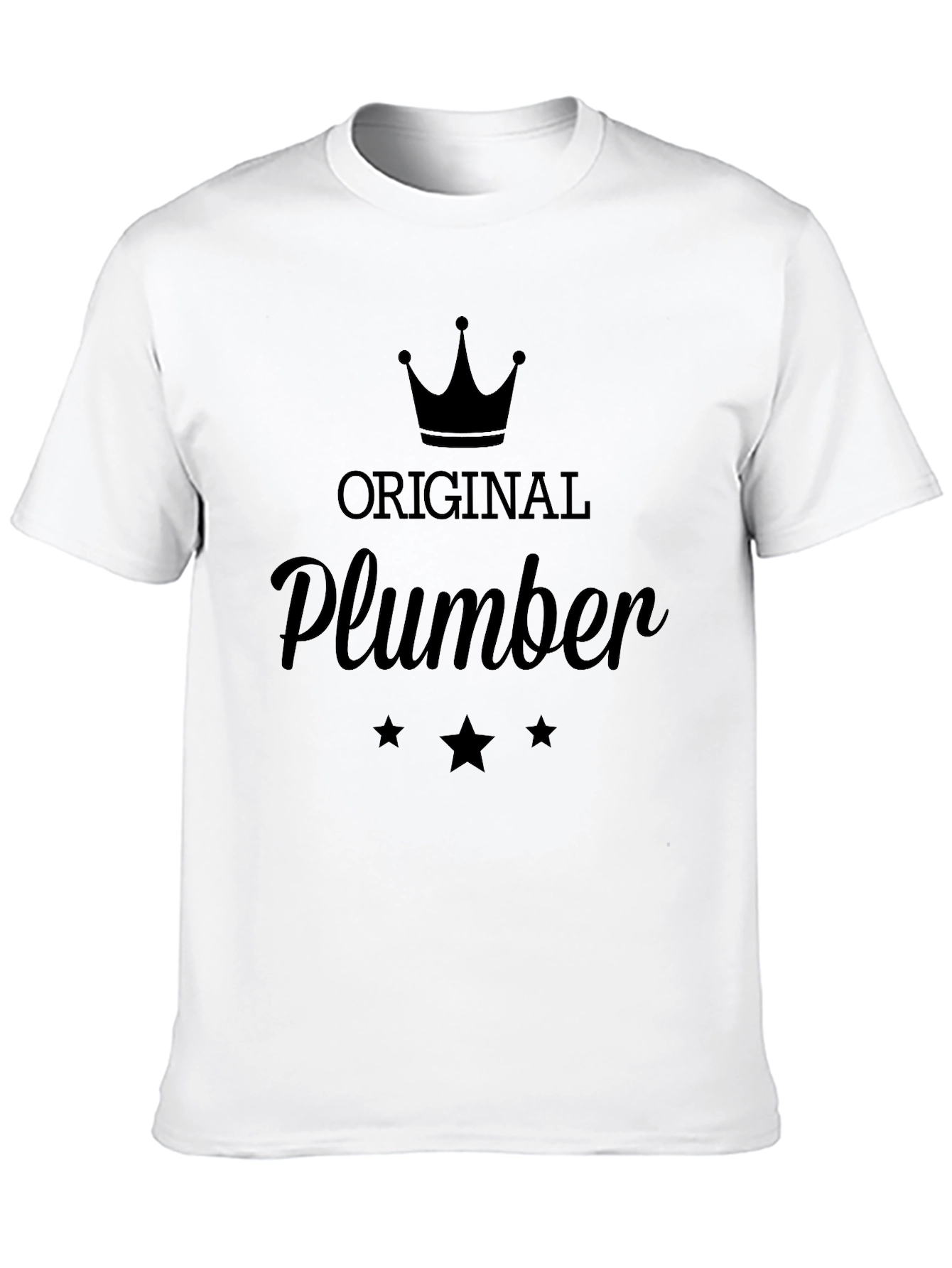 Original Plumber T-Shirt - Black Crew Neck