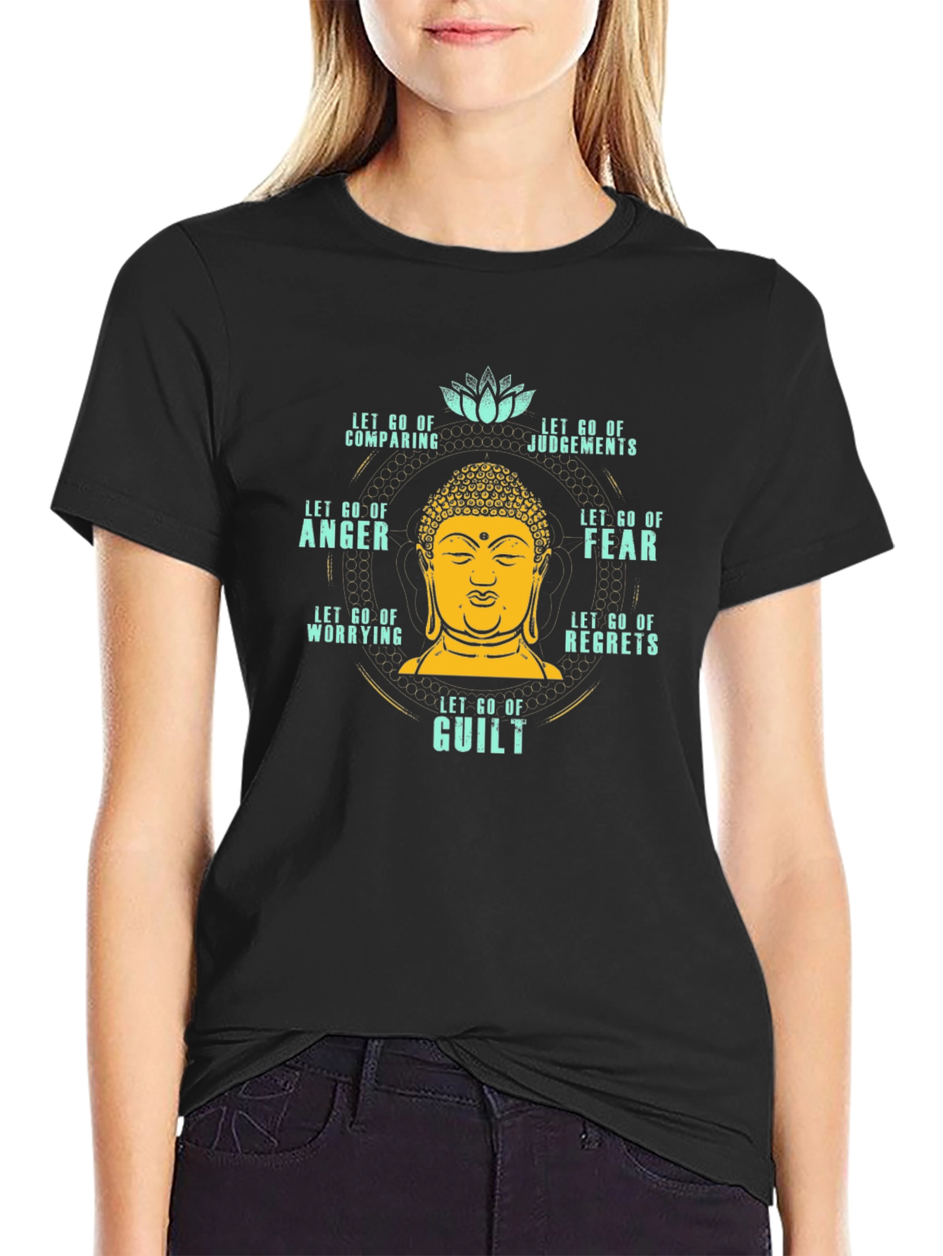 Buddha Let Go Graphic Tee - Spiritual T-Shirt