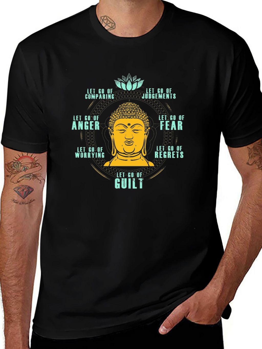 Buddha Let Go Graphic Tee - Spiritual T-Shirt