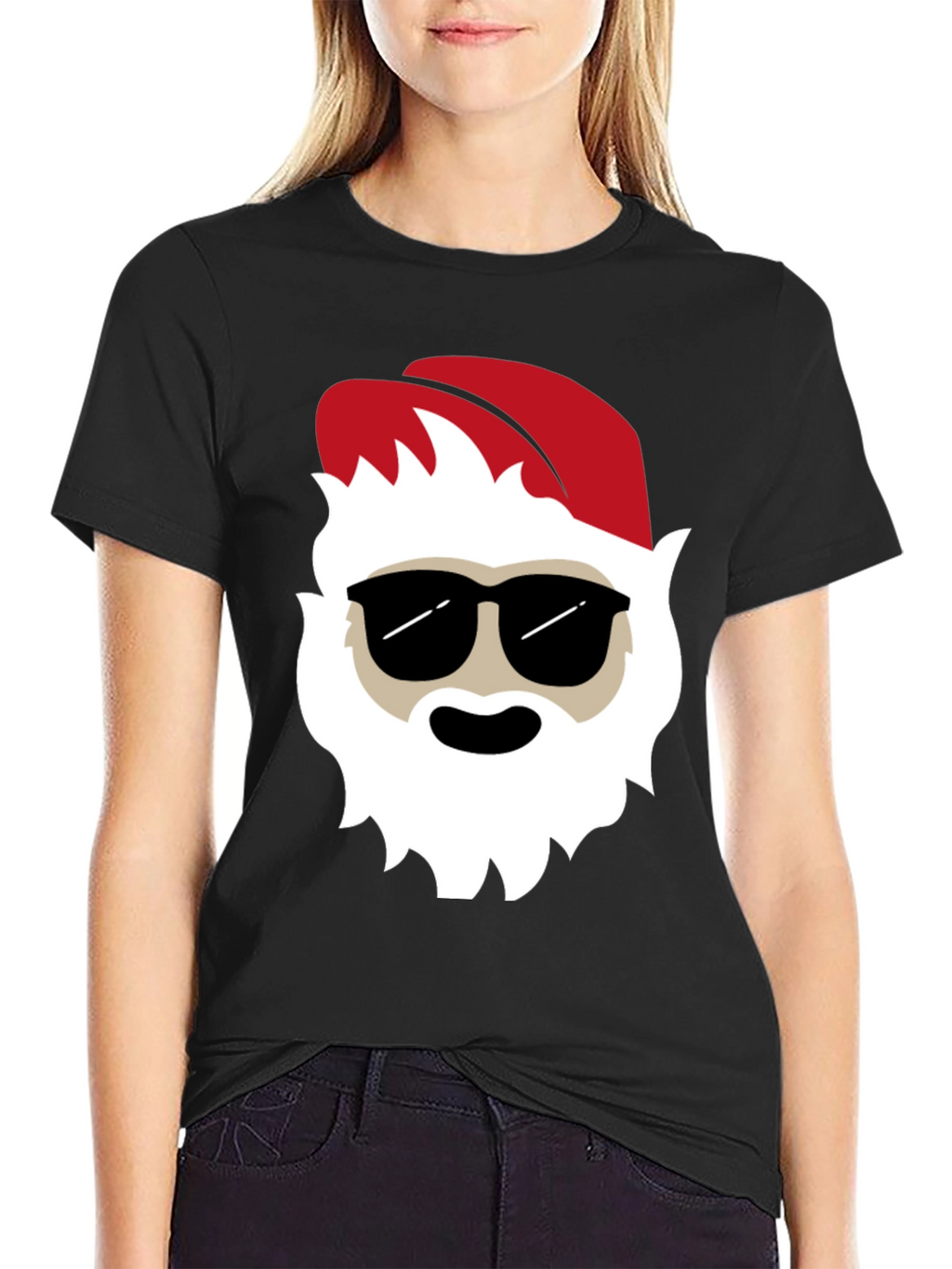Cool Santa Graphic Tee - Holiday T-Shirt