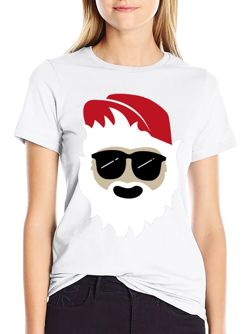 Cool Santa Graphic Tee - Holiday T-Shirt