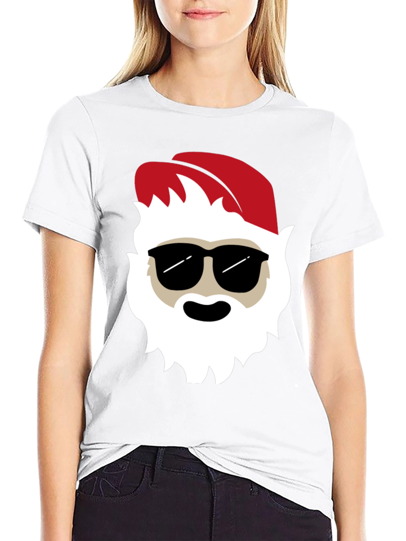 Cool Santa Graphic Tee - Holiday T-Shirt