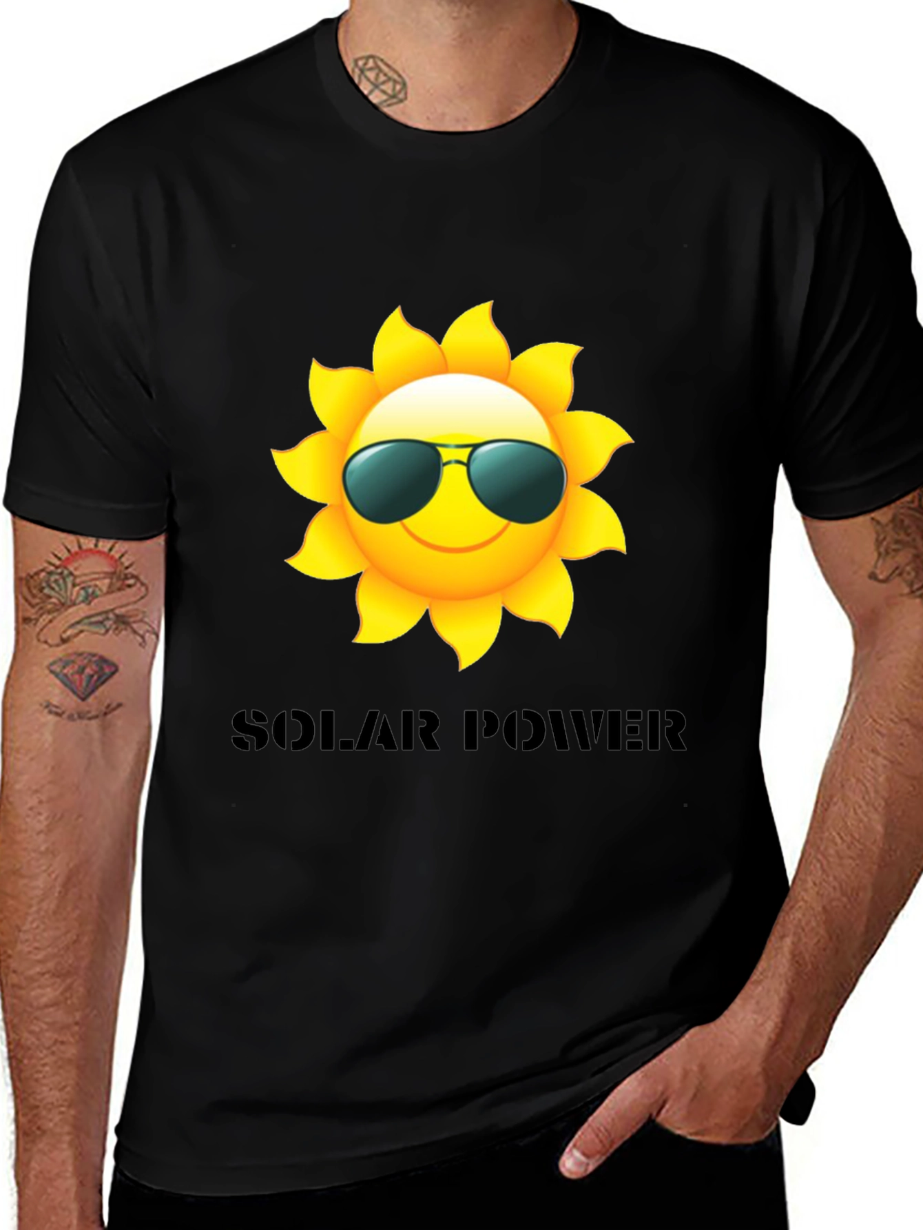 Solar Power Sun T-Shirt - Cool Graphic Tee