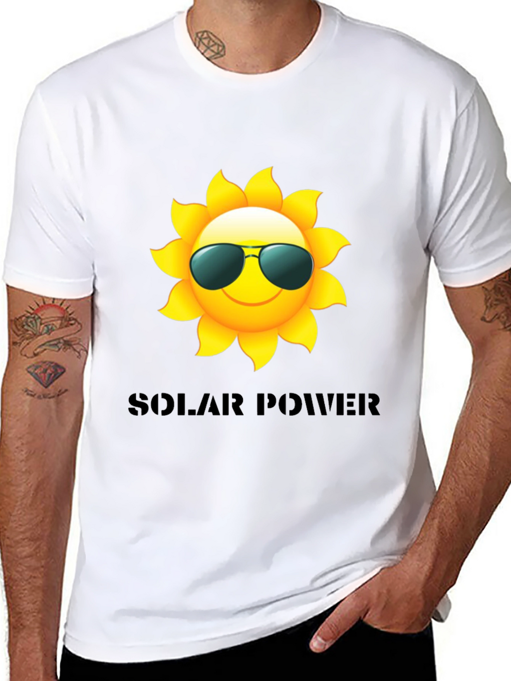 Solar Power Sun T-Shirt - Cool Graphic Tee