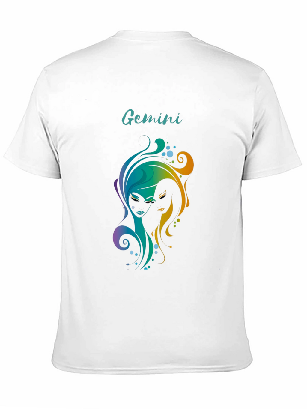 Gemini Zodiac Graphic T-Shirt - Black