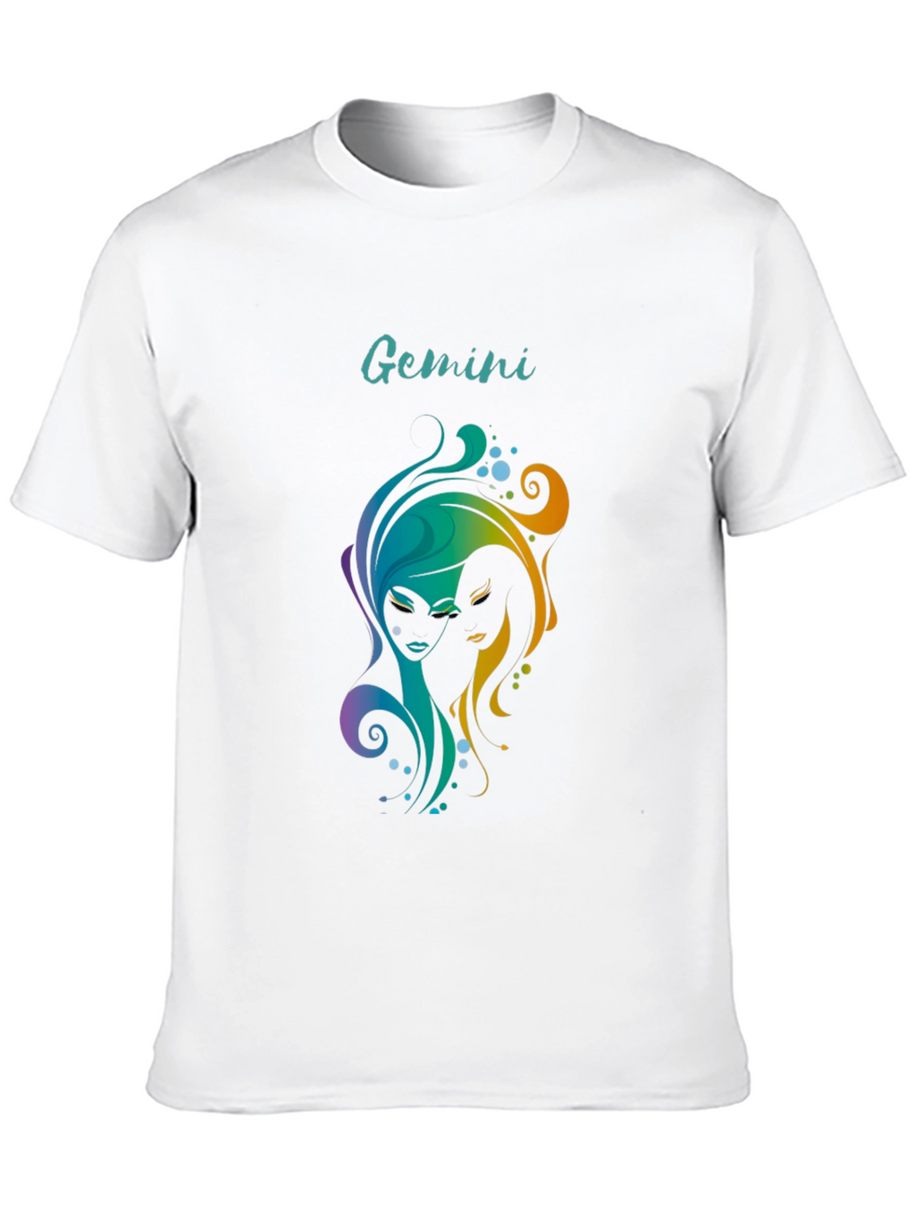 Gemini Zodiac Graphic T-Shirt - Black