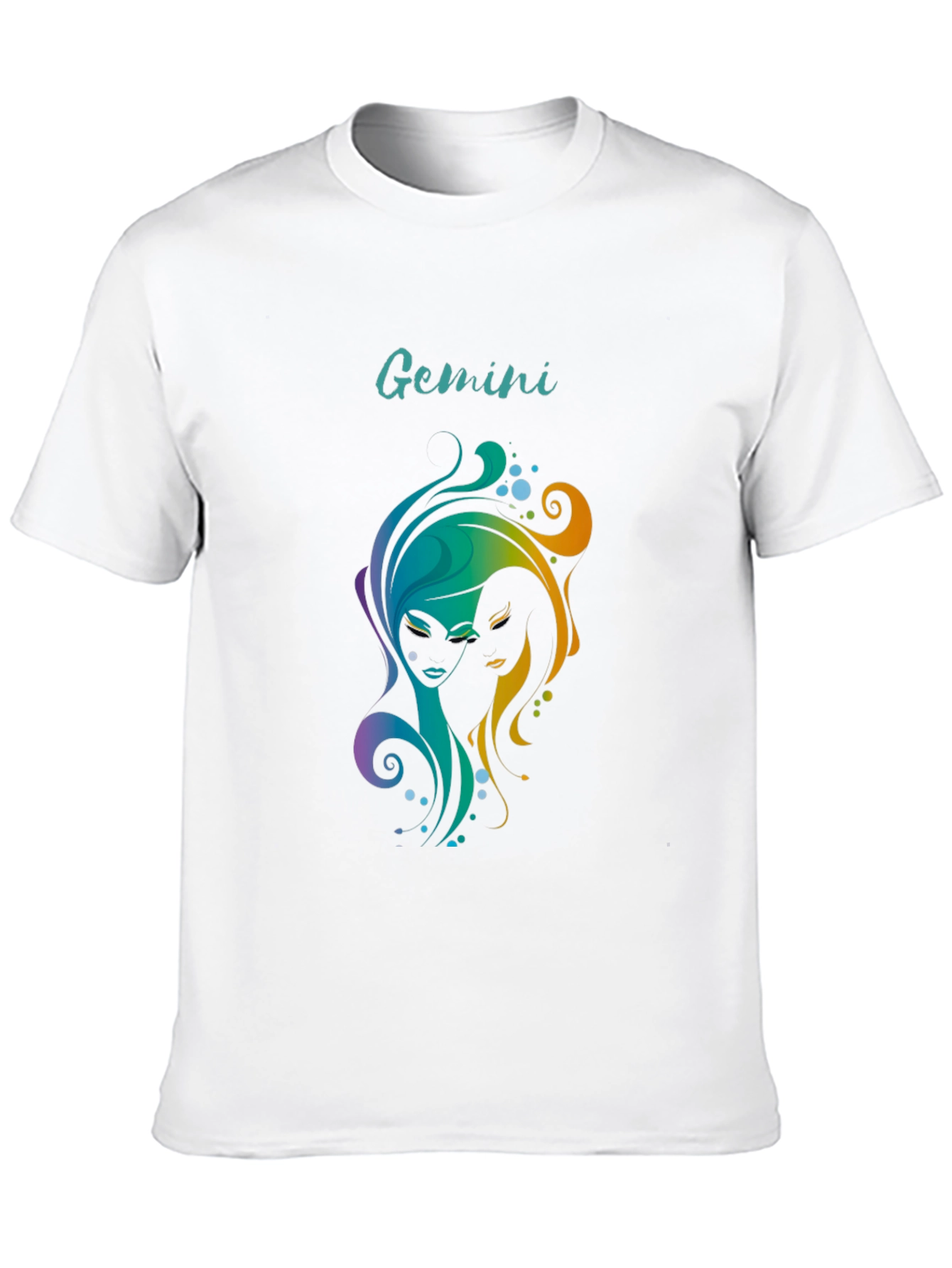 Gemini Zodiac Graphic T-Shirt - Black
