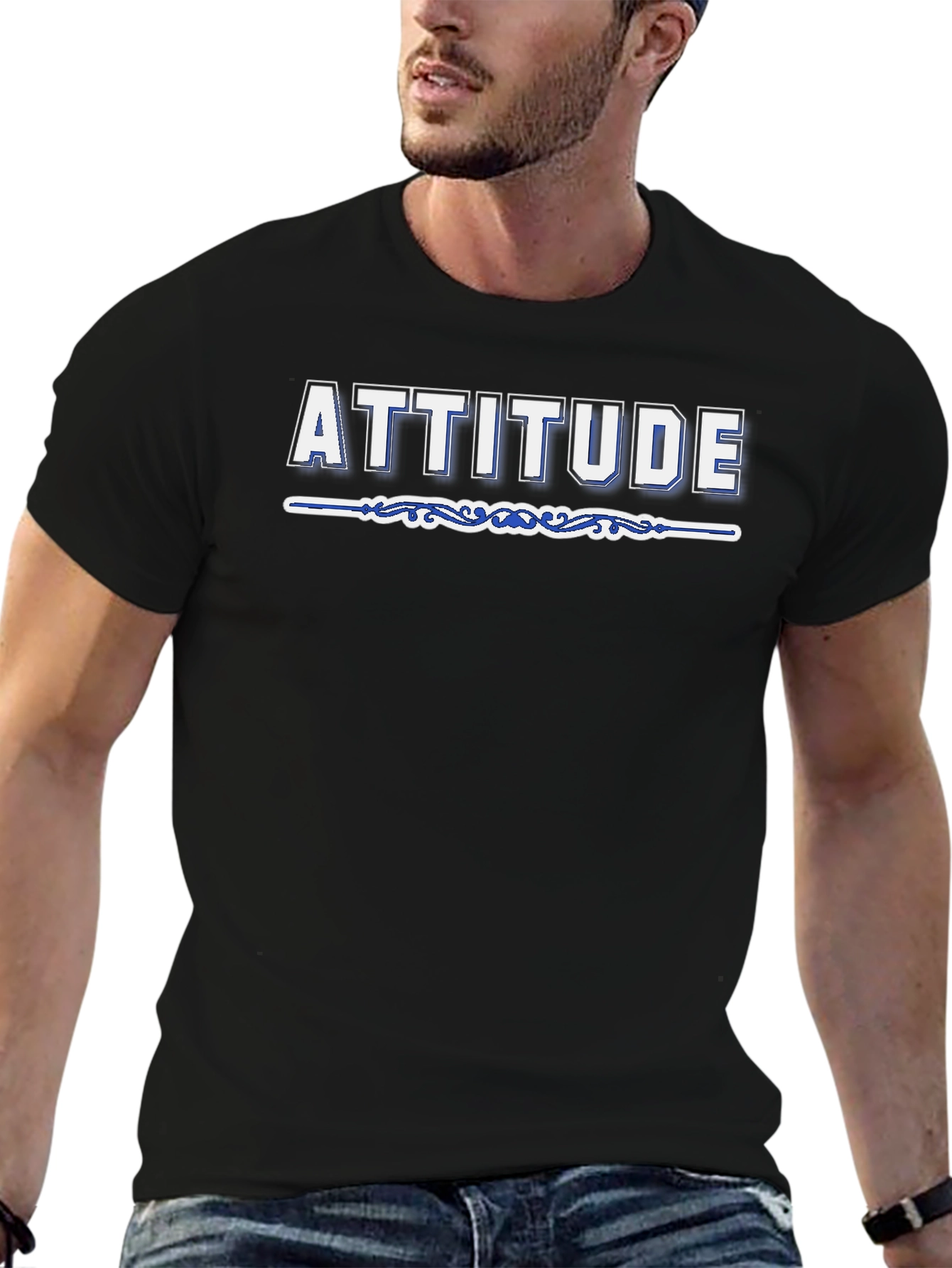 Attitude Graphic Tee - Mens Black T-Shirt