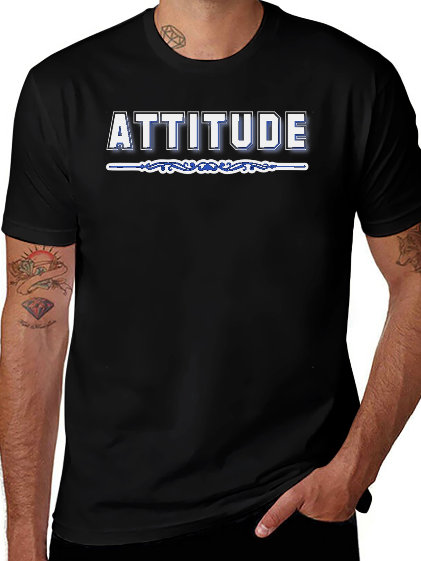 Attitude Graphic Tee - Mens Black T-Shirt