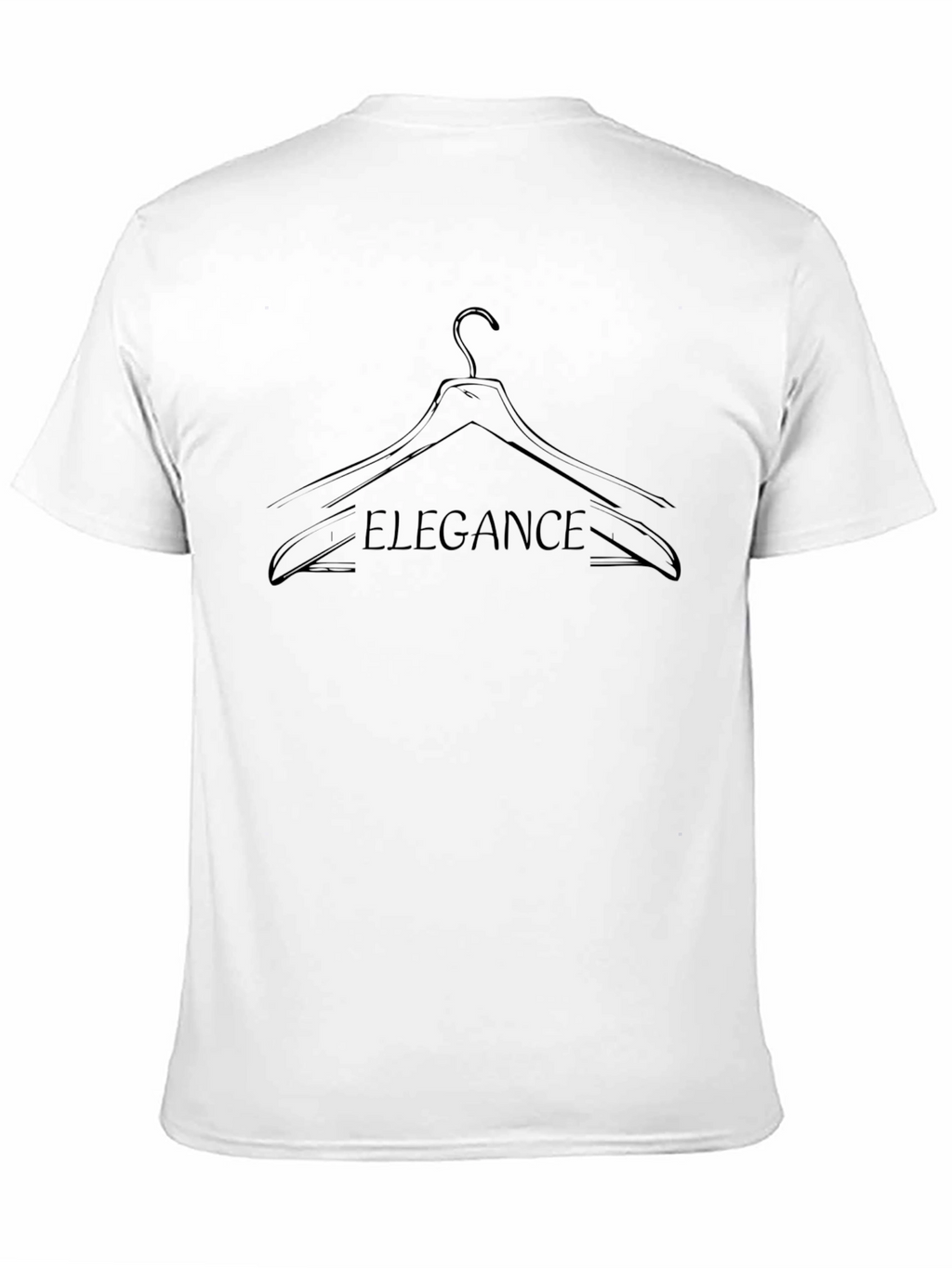 Elegance Hanger Graphic Tee - Stylish Black Cotton T-Shirt