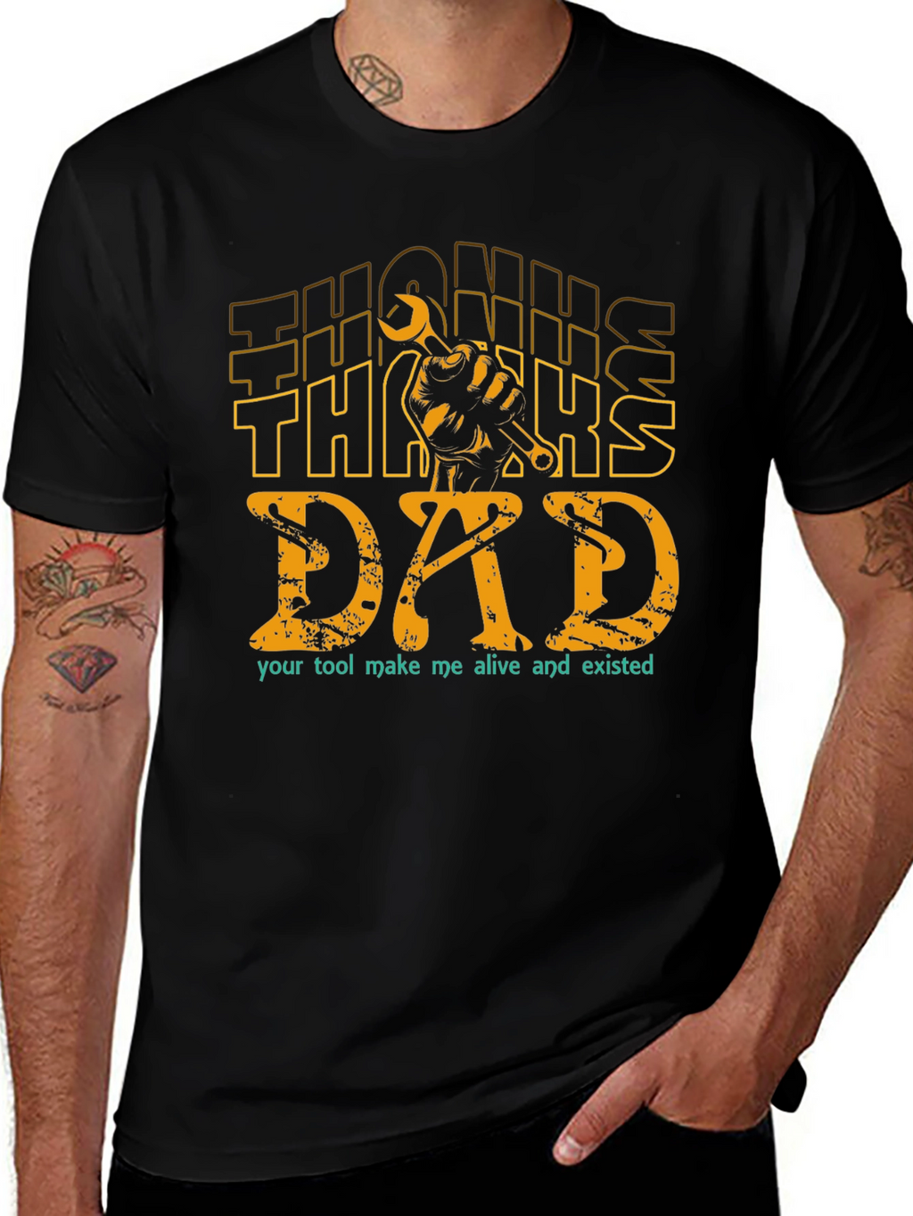 Thanks Dad T-Shirt: Tool Graphic Fathers Day Tee