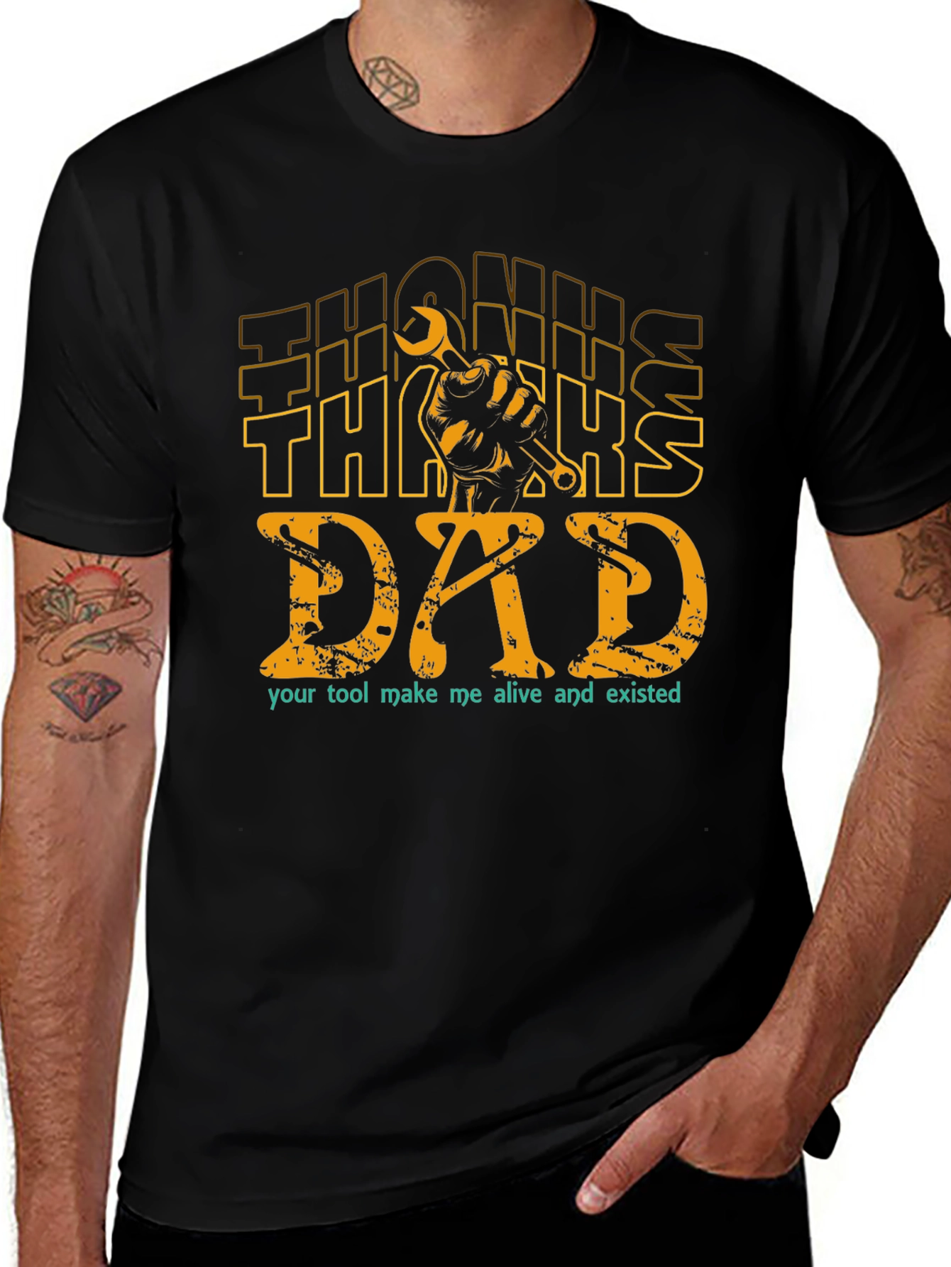 Thanks Dad T-Shirt: Tool Graphic Fathers Day Tee