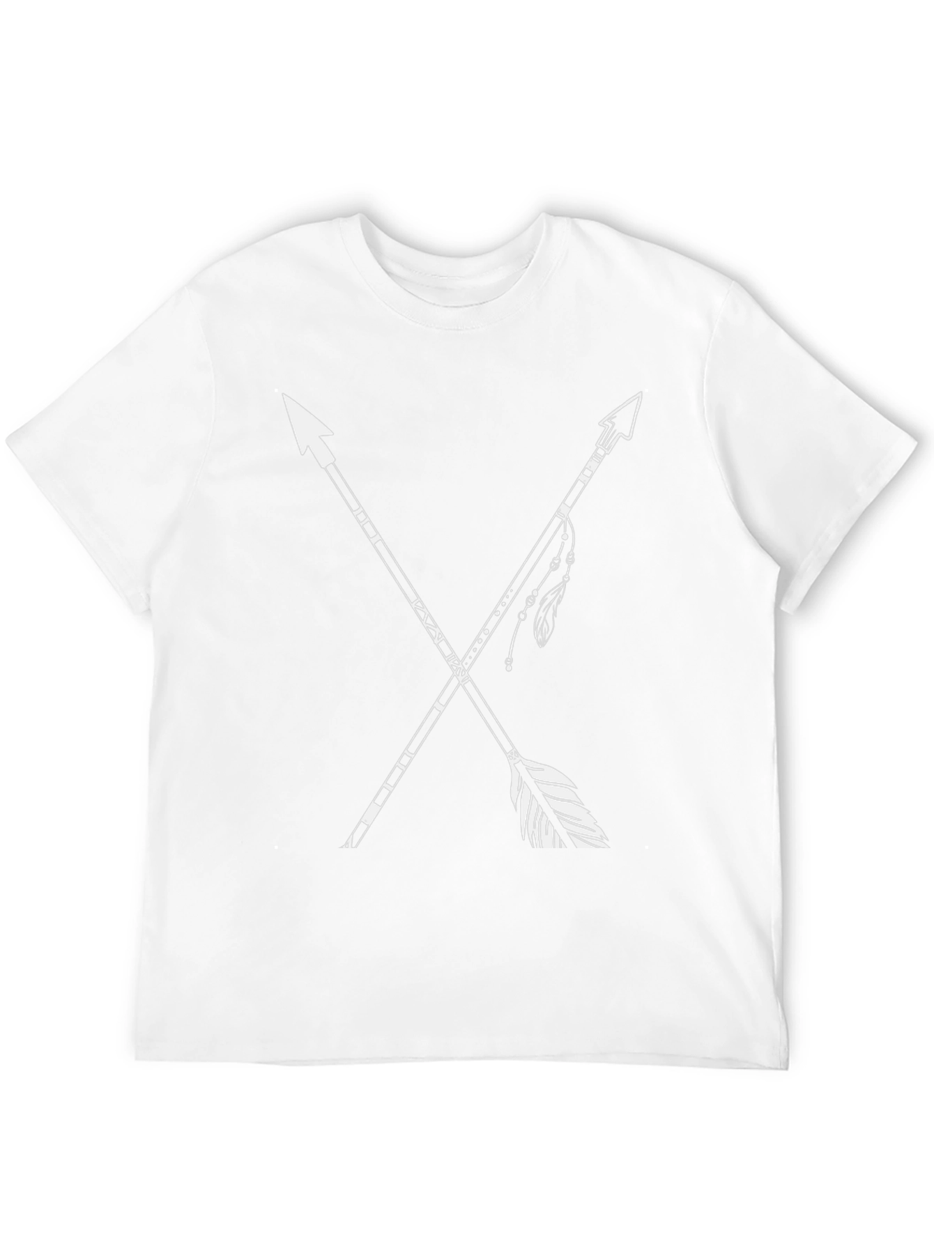 Tribal Arrow Graphic Tee - Black Cotton T-Shirt