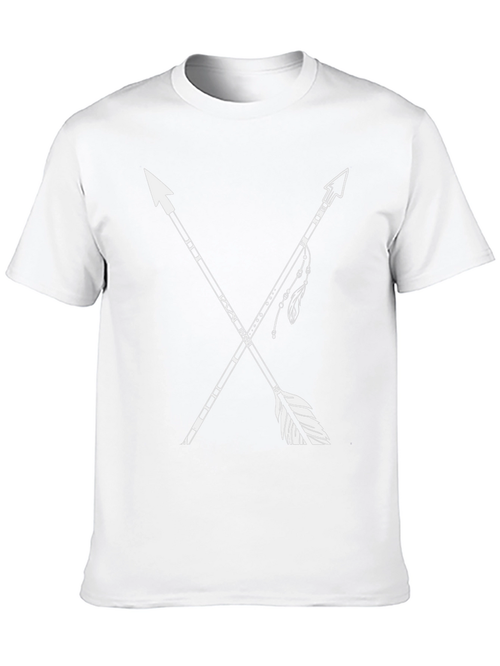 Tribal Arrow Graphic Tee - Black Cotton T-Shirt