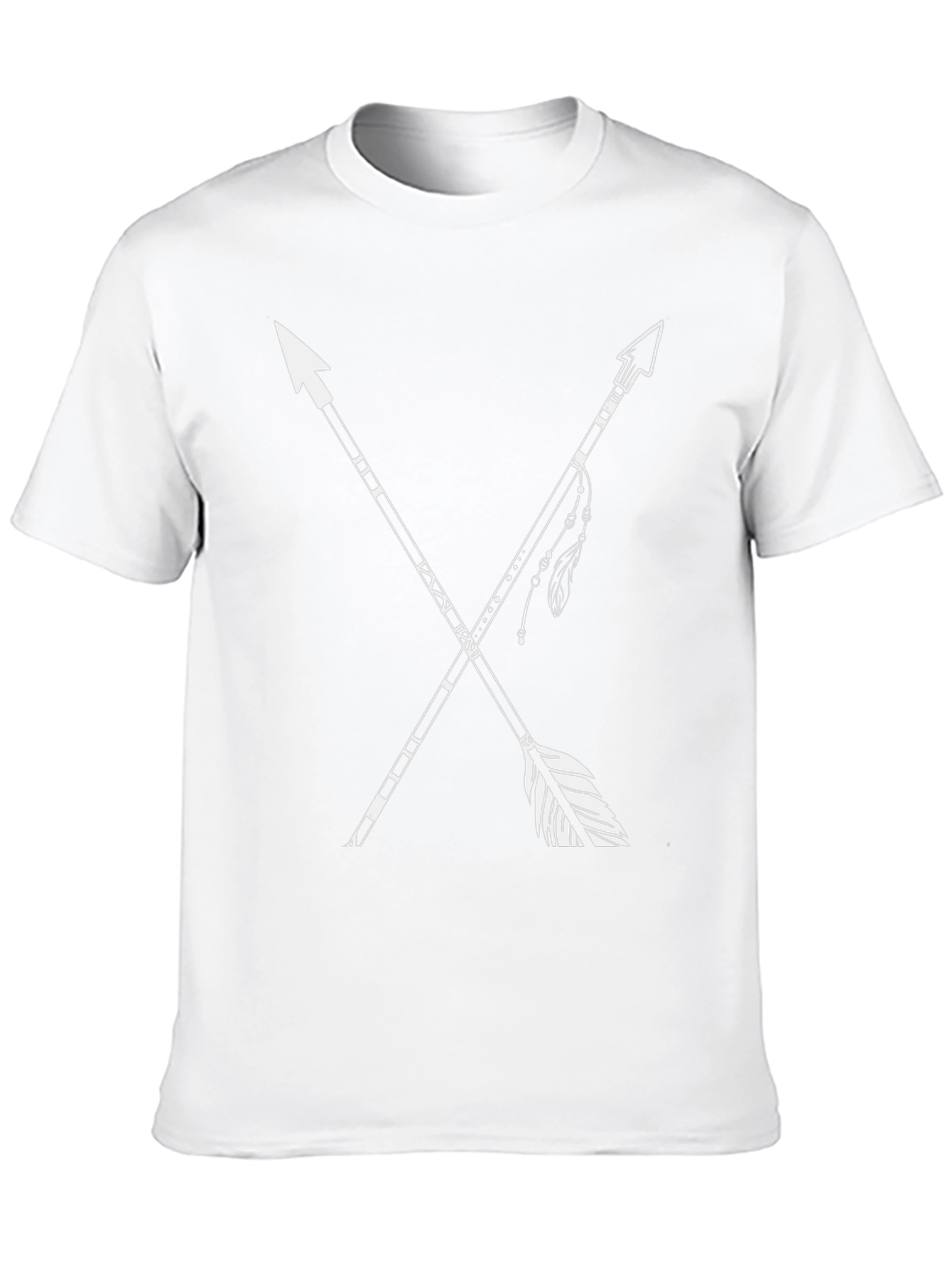Tribal Arrow Graphic Tee - Black Cotton T-Shirt