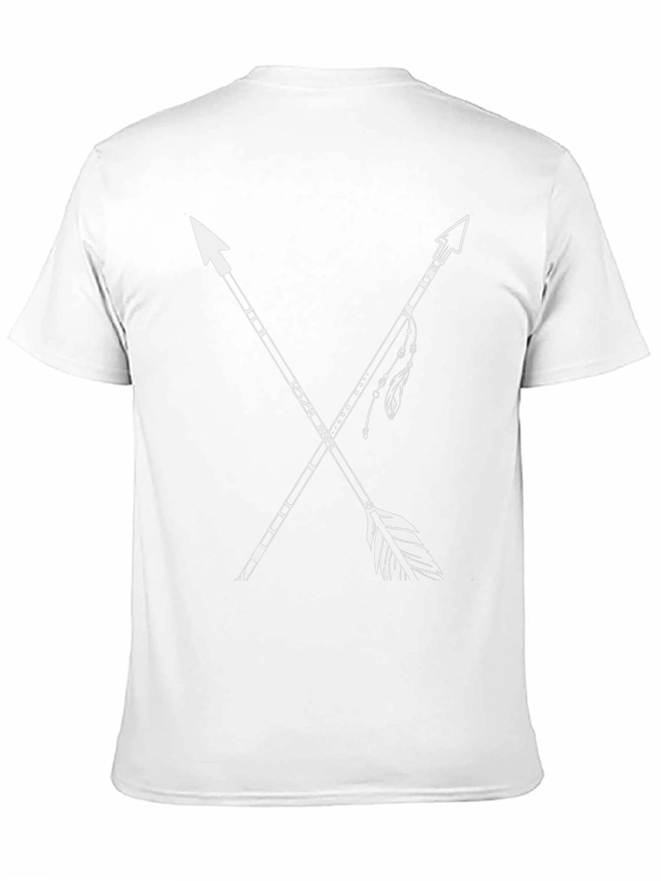 Tribal Arrow Graphic Tee - Black Cotton T-Shirt