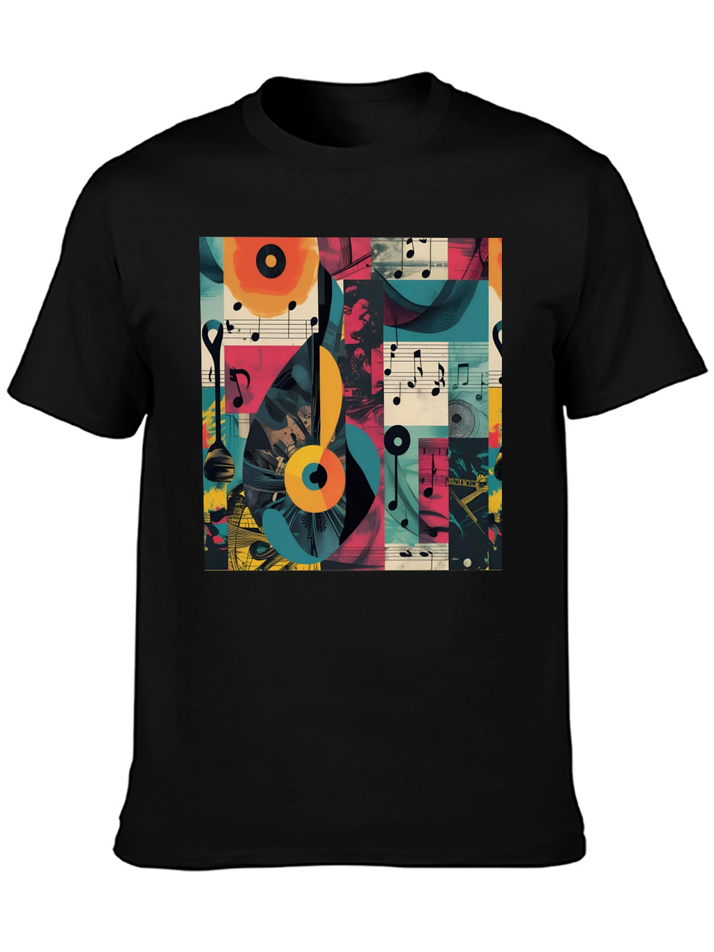 Abstract Music Note Graphic Tee - Modern Style