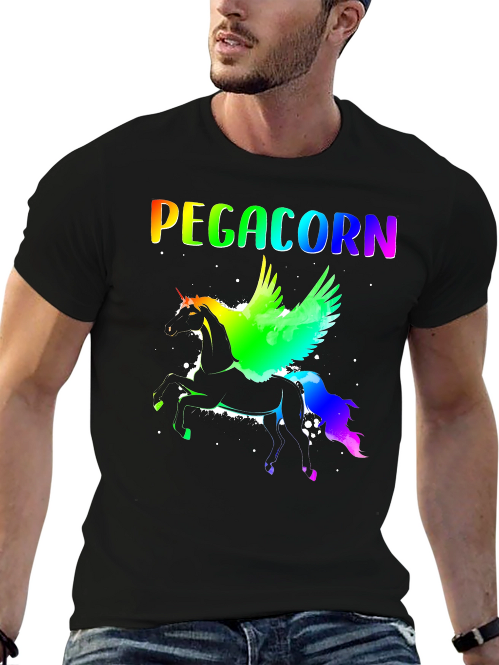 Pegacorn Rainbow Graphic Tee