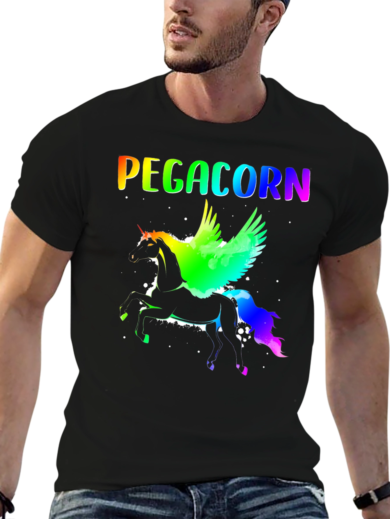 Pegacorn Rainbow Graphic Tee