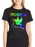 Pegacorn Rainbow Graphic Tee