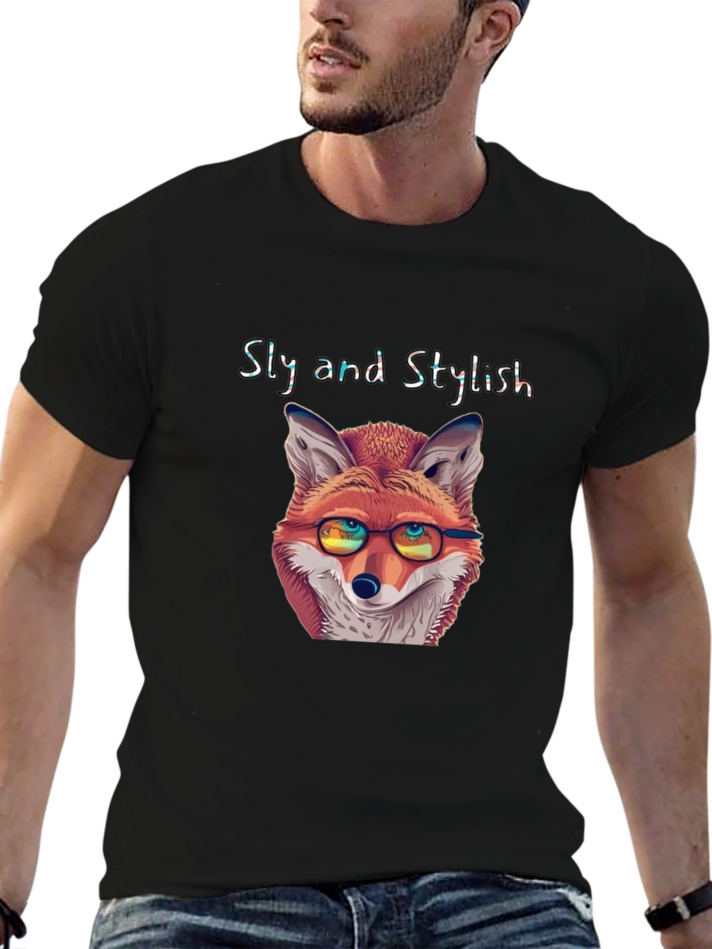 Sly and Stylish Fox Graphic T-Shirt