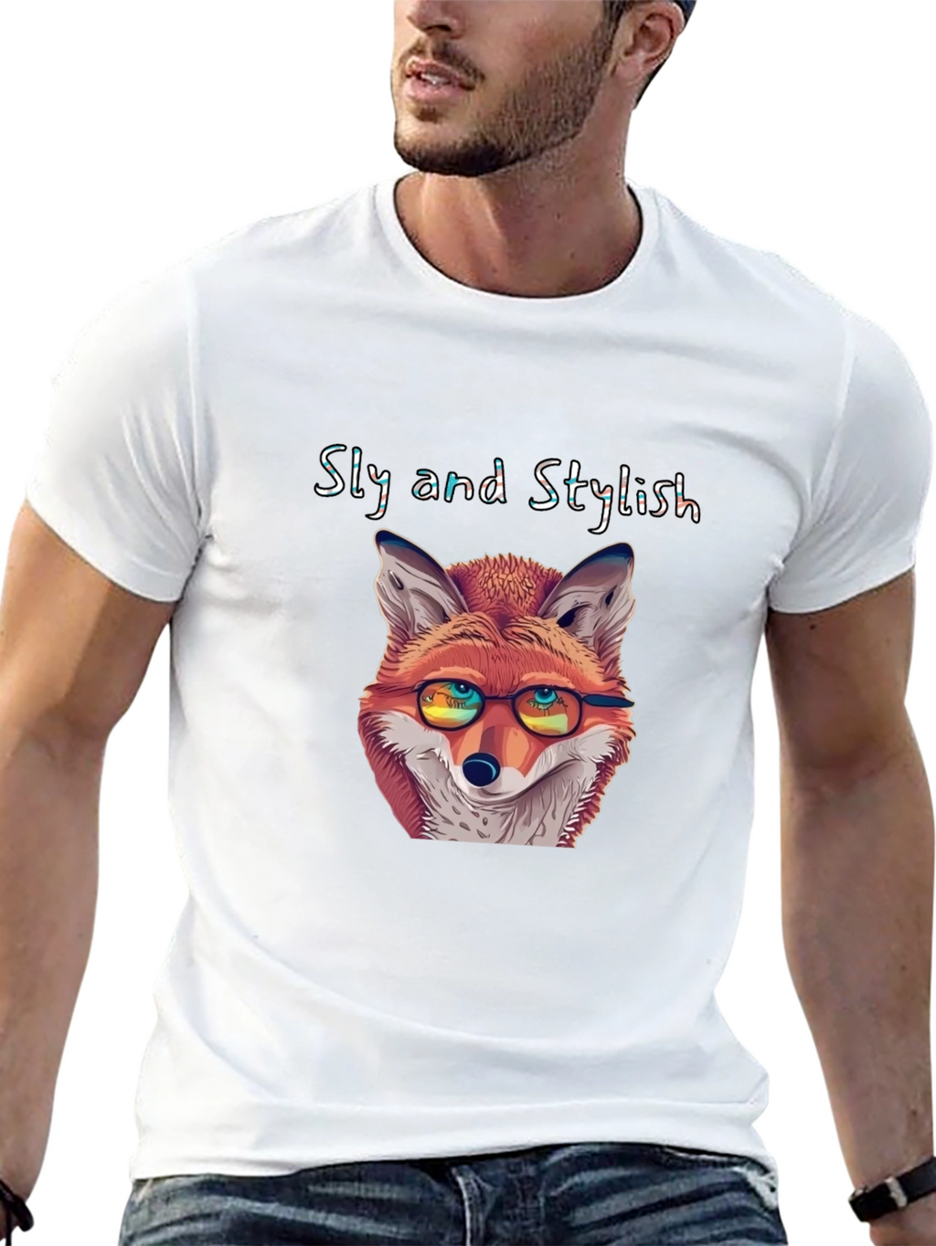 Sly and Stylish Fox Graphic T-Shirt