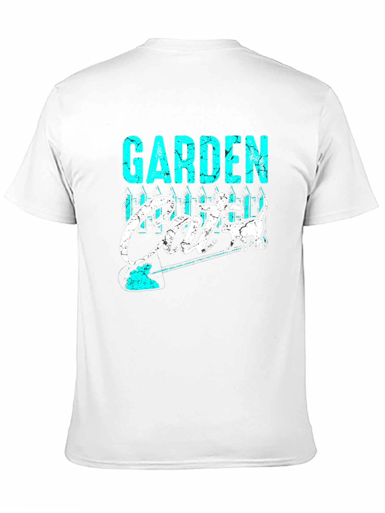 Garden Cat T-Shirt - Black Cotton Blend